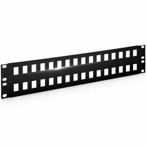 Keystone 32 Port Feedthru Panel 2U Unloaded