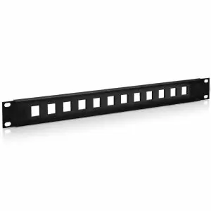 Keystone - 12 Port - Feedthru Panel - 1U - Unloaded