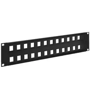 Keystone - 24 Port - Feedthru Panel - 2U - Unloaded