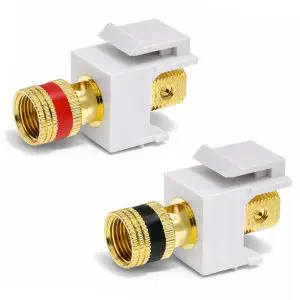 Keystone Feed-Thru - Audio Connector - Red or Black