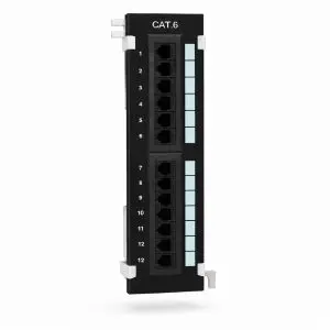 Cat6 Wall Mount - Patch Panel - 12 Port