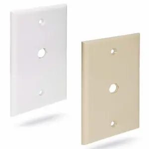 Keystone Wall Plate - F Connector - Single Gang - 1 Port