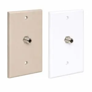 Keystone Wall Plate - F Connector - Single
