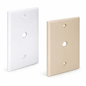 F Connector Wall Plate - Single Gang - 1 Port