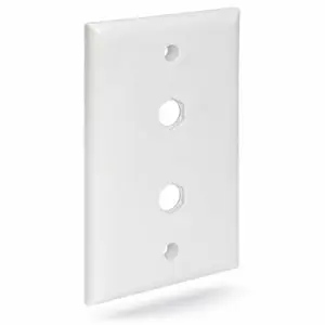 Keystone Wall Plate - F Connector - Single Gang - 2 Port - Blank