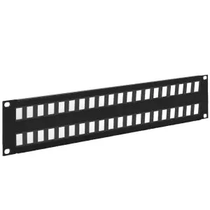 Keystone - 48 Port - Feedthru Panel - 2U - Unloaded