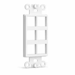 Keystone Wall Plate Insert - 6 Port