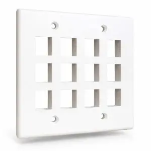 Keystone Wall Plate - Dual Gang - 12 Port