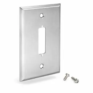 Stainless Steel Wall Plate - DB25 - 1-Port
