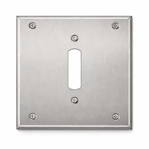 Stainless Steel Wall Plate - Oversized 2 Gang - Decora Opening