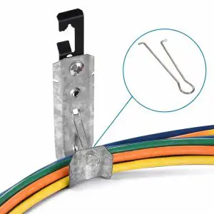 J-Hook - 1.3" Bat Wing Mount System — Galvanized Steel — w/Retaining Clip - Pack of 25