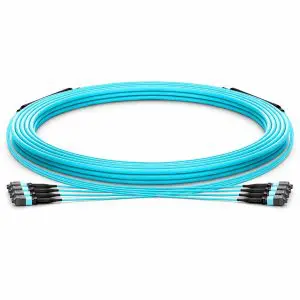 OM3 MTP 48 Fibers — Multi-Mode Fiber Trunk Cable — UPC Male to Female — Type A
