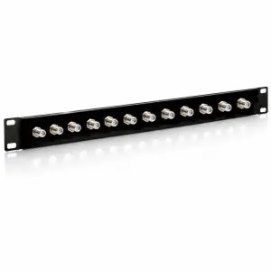 F Connector – 12 Port - Feedthru Panel – 1U – Loaded