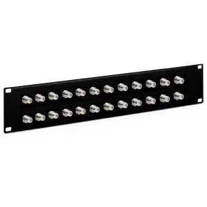 F Connector – 24 Port - Feedthru Panel – 2U – Loaded
