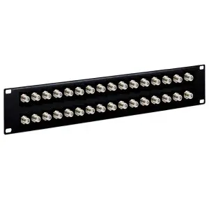 F Connector - 32 Port - Feedthru Panel - 2U - Loaded