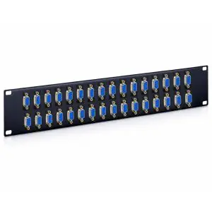 DB9 - 32 Port - Feedthru Panel - Female to Female - 2U - Loaded