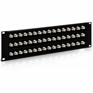 F Connector - 48 Port - Feedthru Panel - 3U - Loaded