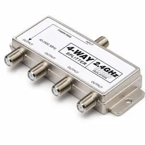 F Connector - Coaxial Splitter - 4 to 1 - 2.4ghz