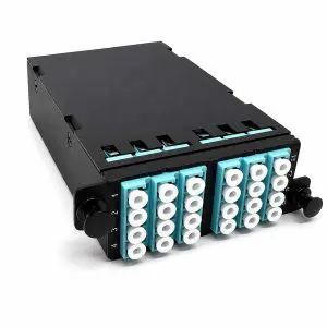 OM4 MPO 24 Fiber — 24 LC Duplex SHD Cassette