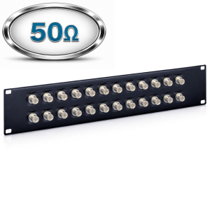 BNC – 24 Port - Feedthru Panel – 50 Ohm - 2U – Loaded