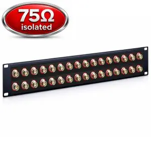 BNC - 32 Port Feedthru Panel – 75-ohm – Isolated - 2U