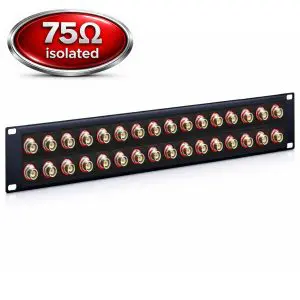 BNC - 32 Port Feedthru Panel – 75-ohm – Isolated - 2U