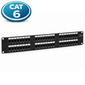 Cat6 - 48 Port - Patch Panel - RJ45 to 110 Style - T568A/B - 2U