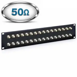 BNC - 32 Port - Feedthru Panel - 50 Ohm - 2U - Loaded