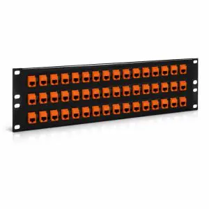 Keystone - 48 Port - Cat6 - Feedthru Panel - 3U - Loaded