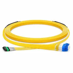 OS2 MTP — Hybrid Fiber Trunk Cable — 4 LC UPC Duplex Uniboot — Type B — 30 M