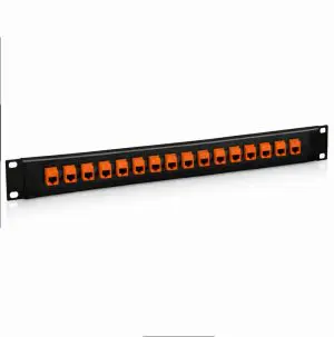 Keystone - 16 Port - Cat6 - Feedthru Panel - 1U - Loaded