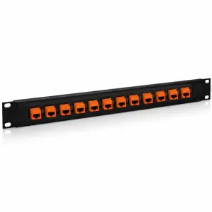 Keystone - 12 Port - Cat6 - Feedthru Panel - 1U - Loaded