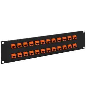 Keystone - 24 Port - Cat6 - Feedthru Panel - 2U - Loaded