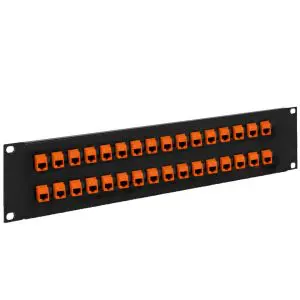 Keystone - 32 Port - Cat6 - Feedthru Panel - 2U - Loaded
