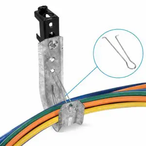 J-Hook - 2" Wall Mount System — Galvanized Steel — w/Retaining Clip - Pack of 25