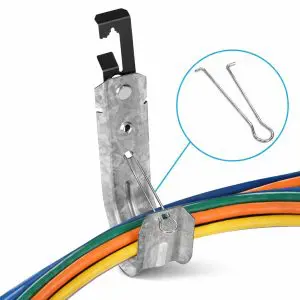 J-Hook - 2" Bat Wing Mount System — Galvanized Steel — w/Retaining Clip - Pack of 25