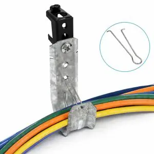 J-Hook - 4" Wall Mount System — Galvanized Steel — w/Retaining Clip - Pack of 25