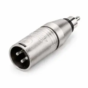 Adapter – Neutrik XLR Male to RCA Phono Plug Adapter – NA2MPMM