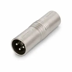 Adapter – Neutrik 3 Pole XLR Male to 5 Pole XLR Male Gender Changer Adapter – NA3M5M