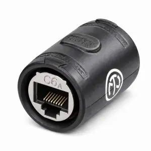 Adapter - Neutrik etherCON RJ45 Feedthru Coupler - CAT6A - NE8FFX6-W