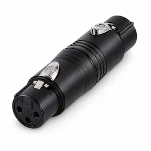 Adapter – Neutrik XLR Female to XLR Female Black Gender Changer – NA3FF-B