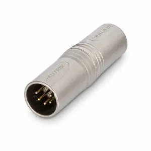 Adapter – Neutrik 5 Pole XLR Male to 5 Pole XLR Male Gender Changer Adapter – NA5MM