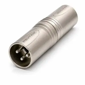 Adapter – Neutrik XLR Male to XLR Male Gender Changer Adapter – NA3MM