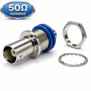 BNC Coupler - Female/Female - Chassis Mount - 50 Ohm - Insulated