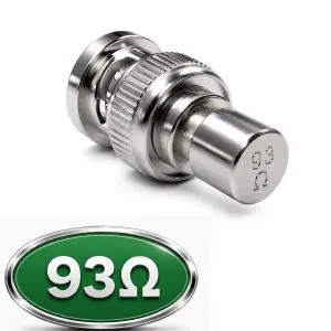 BNC Terminator - Male - 93Ω - 1% - Coax Connector