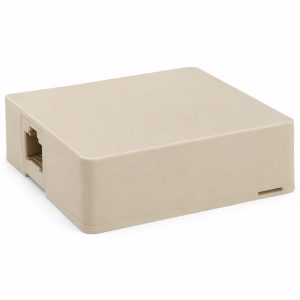Surface Mount Box, RJ12, 6P/6C, 1 Port, Beige