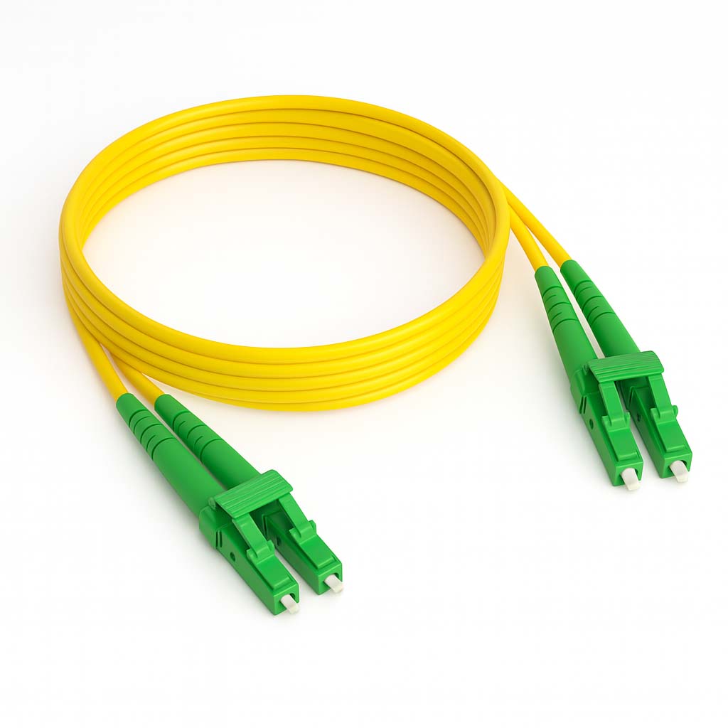OS2 (LC/APC - LC/APC) Single-Mode Duplex Fiber Cable - 3mm Yellow ...