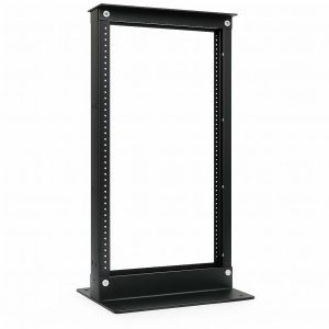4' Two Post Aluminum Network Rack - Black - 19" (24U)