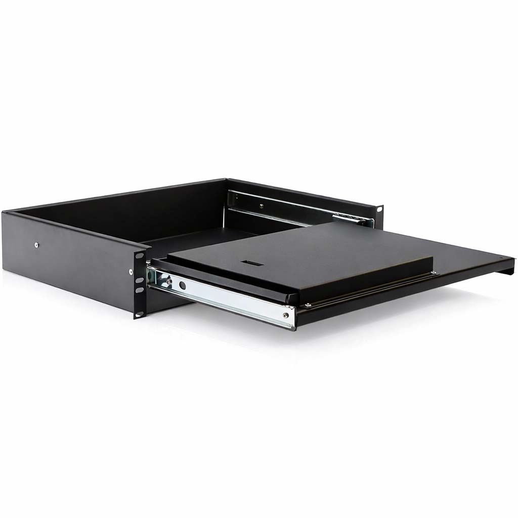 Keyboard Shelf with Mousepad - Flush Mount Cabinet Version - 2U ...