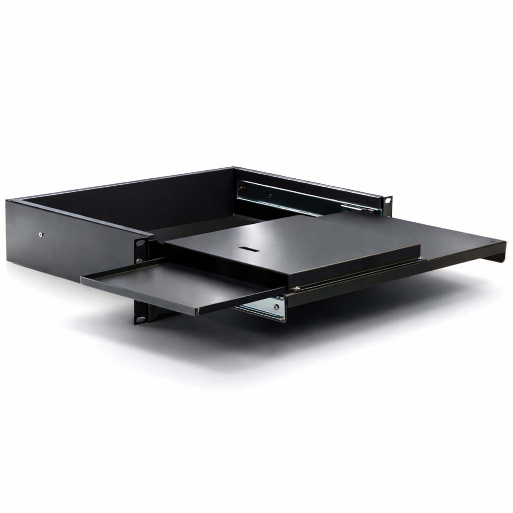 Keyboard Shelf with Mousepad - Flush Mount Cabinet Version - 2U ...